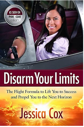 Disarm Your Limits book cover, showing Jessica in the cockpit