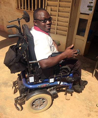 Jacques Zongo with his new wheels