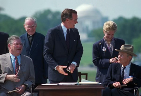 President Bush signs the ADA