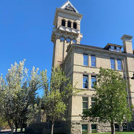 old main in the spring