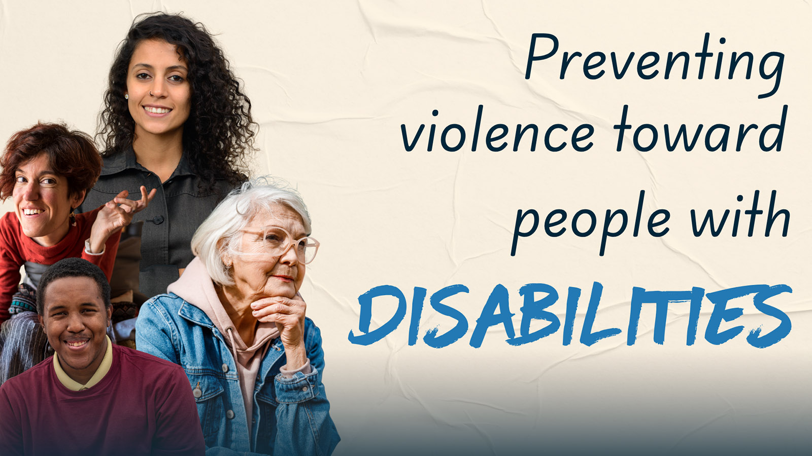 illustration showing people with disabilities with the blog title