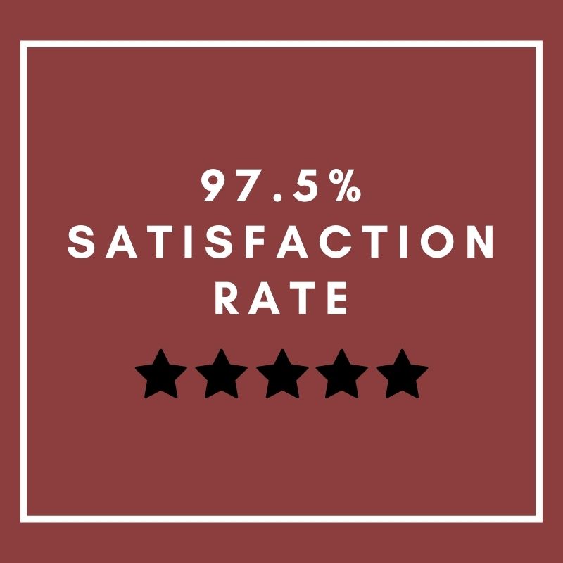 97.5% satisfaction rate
