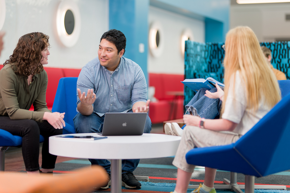 Group of students in discussion