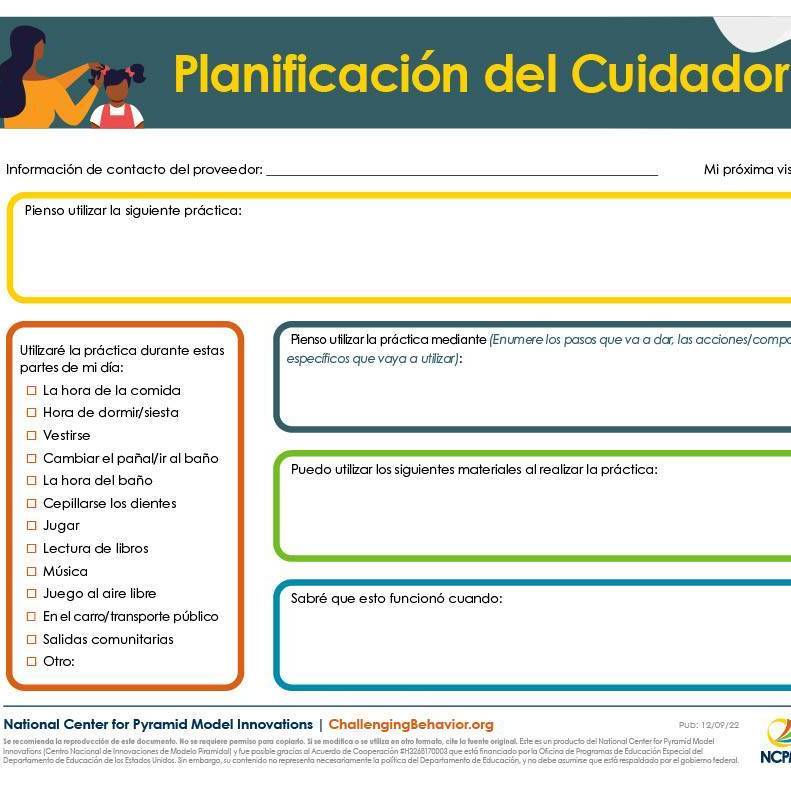 Caregiver Planning Form (Spanish)