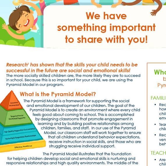 Pyramid Model Fact Sheet Letter